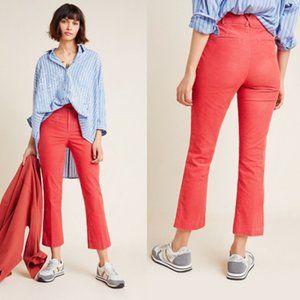 NWT Anthropologie Corduroy Cropped Flare Trousers